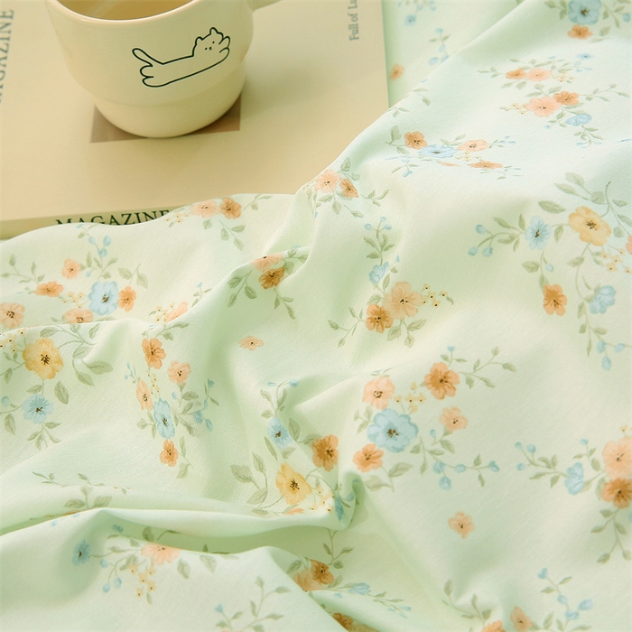 91家纺网 家纺一手货源 找家纺 织写 2026新款A类单件被套  单被套全棉纯棉 12868  预留缩水尺寸 乡间漫步-绿