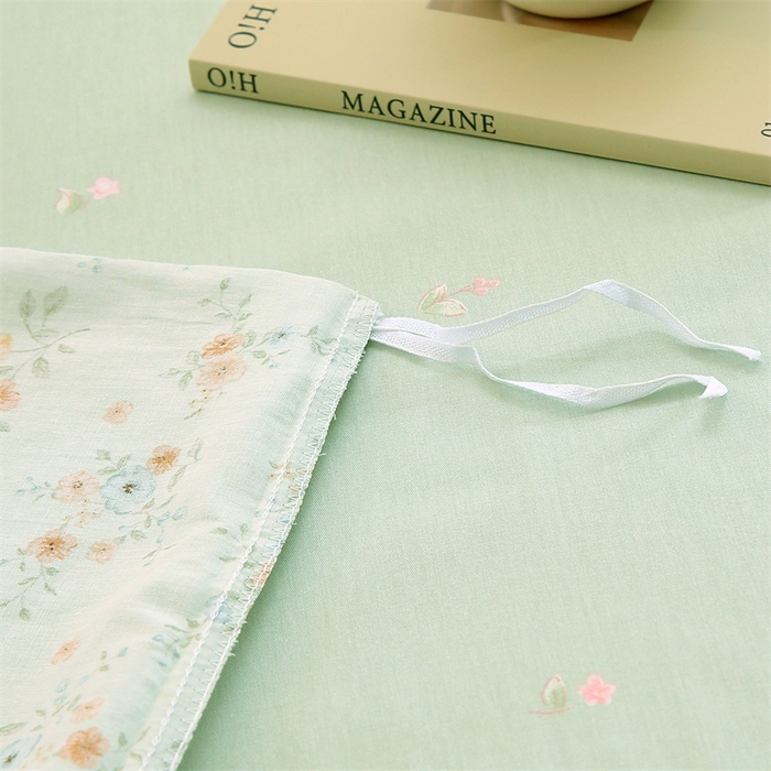 91家纺网 家纺一手货源 找家纺 织写 2026新款A类单件被套  单被套全棉纯棉 12868  预留缩水尺寸 乡间漫步-绿