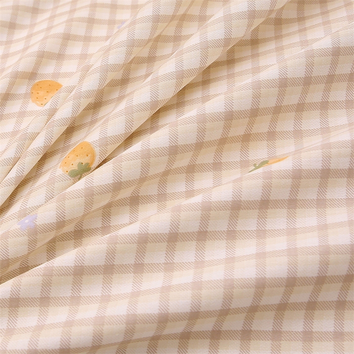 91家纺网 家纺一手货源 找家纺 织写 2026新款A类单件被套  单被套全棉纯棉 12868  预留缩水尺寸 小萝莉-桔