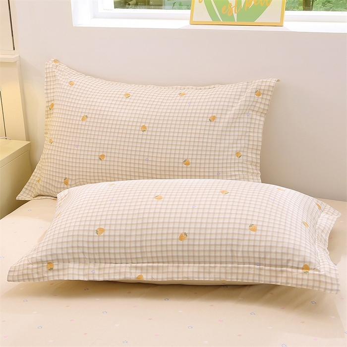 91家纺网 家纺一手货源 找家纺 织写 2026新款A类单件被套  单被套全棉纯棉 12868  预留缩水尺寸 小萝莉-桔