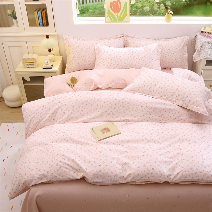 织写 2026新款A类单件被套  单被套全棉纯棉 12868  预留缩水尺寸 昕薇花园-粉