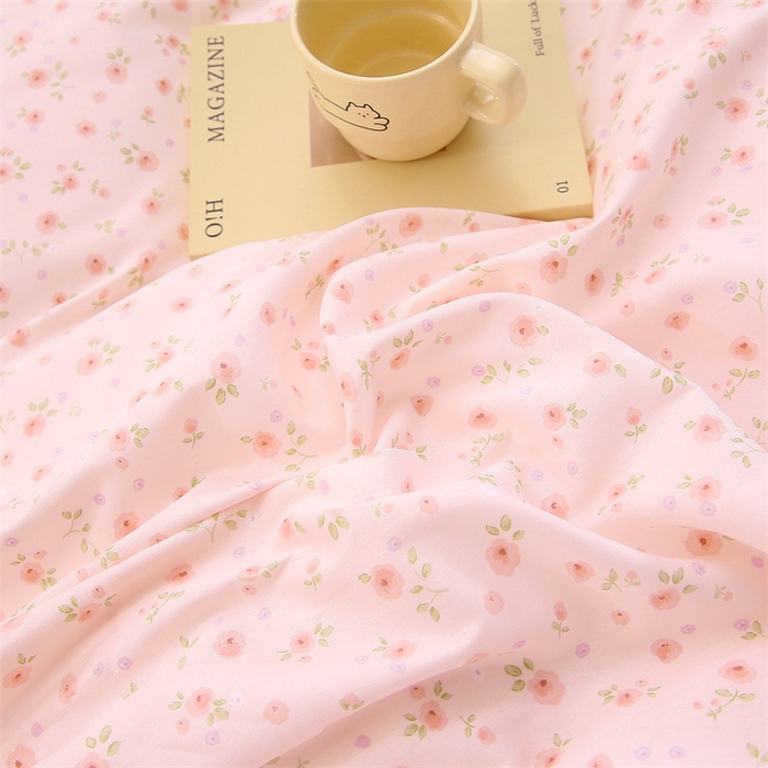 91家纺网 家纺一手货源 找家纺 织写 2026新款A类单件被套  单被套全棉纯棉 12868  预留缩水尺寸 昕薇花园-粉