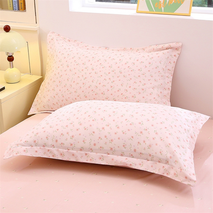 91家纺网 家纺一手货源 找家纺 织写 2026新款A类单件被套  单被套全棉纯棉 12868  预留缩水尺寸 昕薇花园-粉