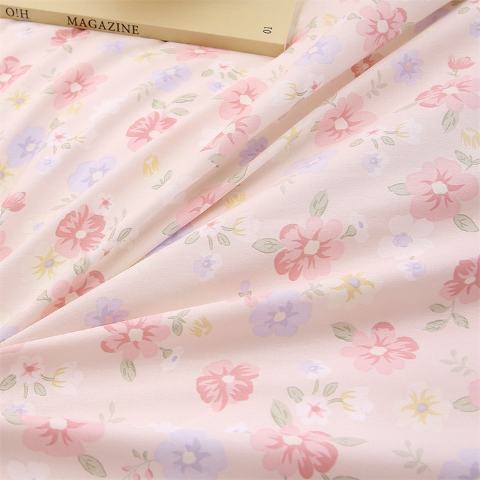 91家纺网 家纺一手货源 找家纺 织写 2026新款A类单件被套  单被套全棉纯棉 12868  预留缩水尺寸 绚烂花朵-粉