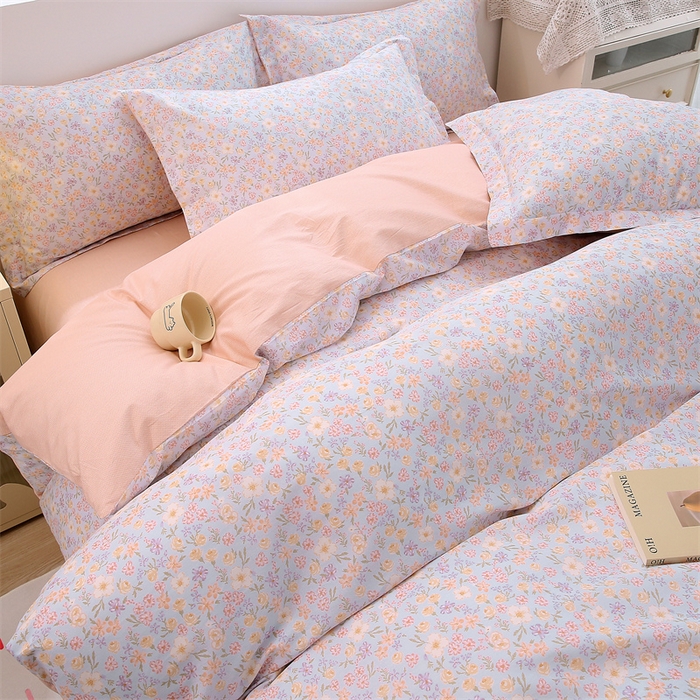 91家纺网 家纺一手货源 找家纺 织写 2026新款A类单件被套  单被套全棉纯棉 12868  预留缩水尺寸 樱芝