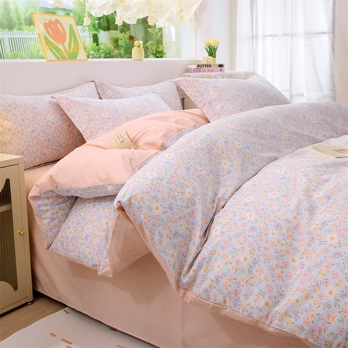 91家纺网 家纺一手货源 找家纺 织写 2026新款A类单件被套  单被套全棉纯棉 12868  预留缩水尺寸 樱芝