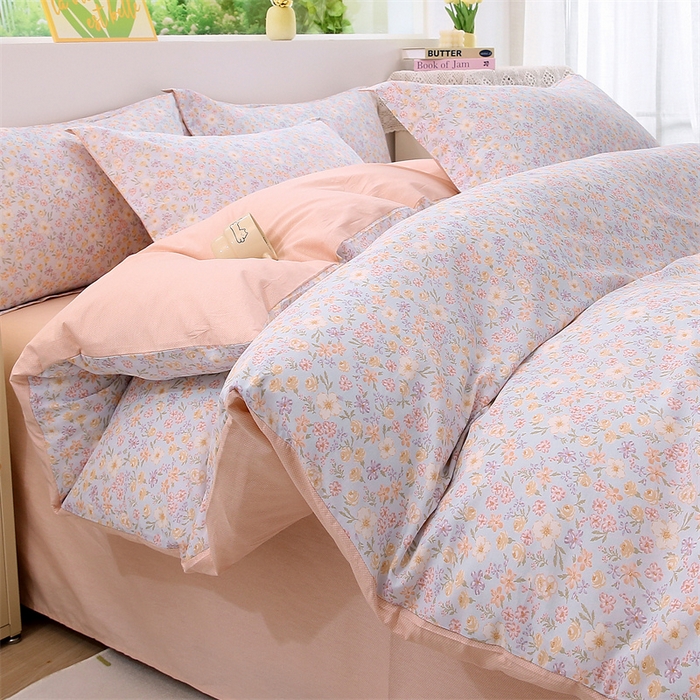 91家纺网 家纺一手货源 找家纺 织写 2026新款A类单件被套  单被套全棉纯棉 12868  预留缩水尺寸 樱芝