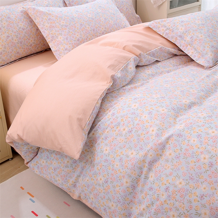 91家纺网 家纺一手货源 找家纺 织写 2026新款A类单件被套  单被套全棉纯棉 12868  预留缩水尺寸 樱芝