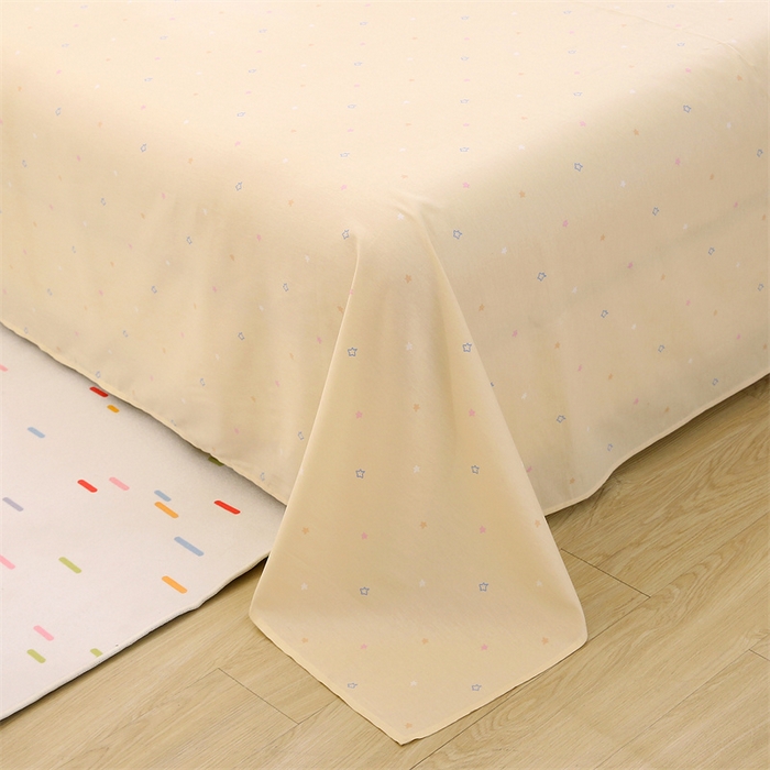 91家纺网 家纺一手货源 找家纺 织写 2026新款A类 四件套纯棉全棉12868    预留缩水尺寸 百变精灵-黄