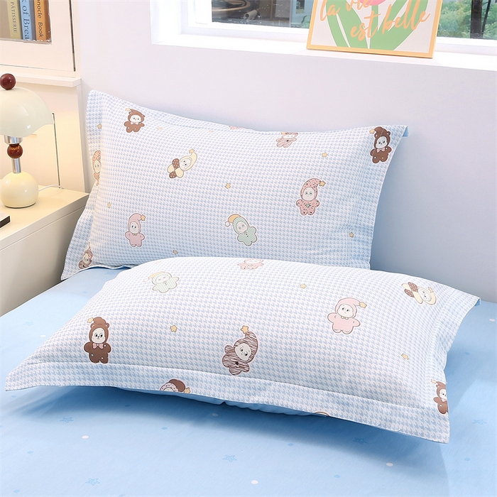 91家纺网 家纺一手货源 找家纺 织写 2026新款A类 四件套纯棉全棉12868    预留缩水尺寸 百变精灵-蓝