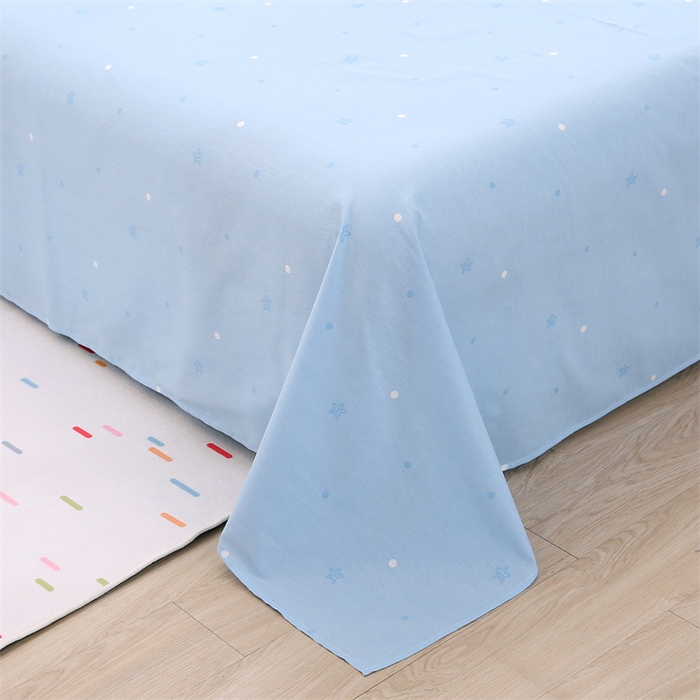 91家纺网 家纺一手货源 找家纺 织写 2026新款A类 四件套纯棉全棉12868    预留缩水尺寸 百变精灵-蓝