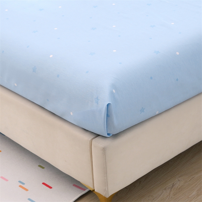 91家纺网 家纺一手货源 找家纺 织写 2026新款A类 四件套纯棉全棉12868    预留缩水尺寸 百变精灵-蓝