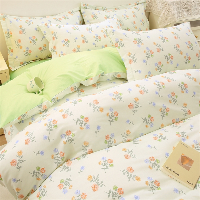 91家纺网 家纺一手货源 找家纺 织写 2026新款A类 四件套纯棉全棉12868    预留缩水尺寸 春恋