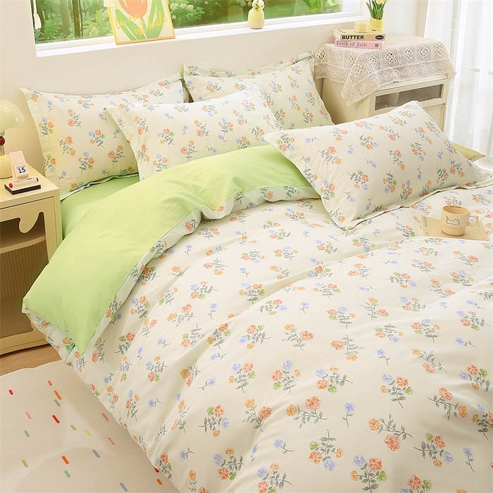 91家纺网 家纺一手货源 找家纺 织写 2026新款A类 四件套纯棉全棉12868    预留缩水尺寸 春恋