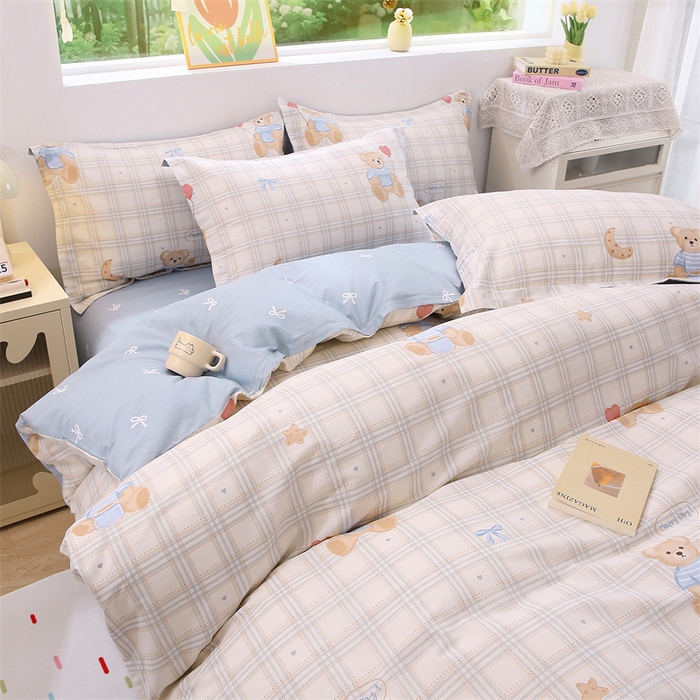 91家纺网 家纺一手货源 找家纺 织写 2026新款A类 四件套纯棉全棉12868    预留缩水尺寸 浮云初梦