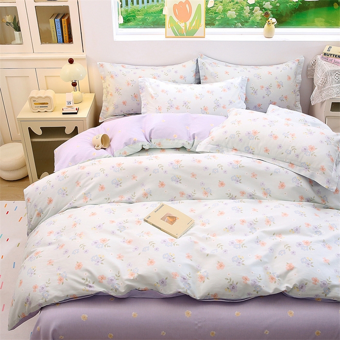 91家纺网 家纺一手货源 找家纺 织写 2026新款A类 四件套纯棉全棉12868    预留缩水尺寸 可妮露-绿