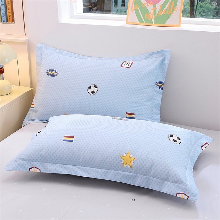 91家纺网 家纺一手货源 找家纺 织写 2026新款A类 四件套纯棉全棉12868    预留缩水尺寸 快乐足球