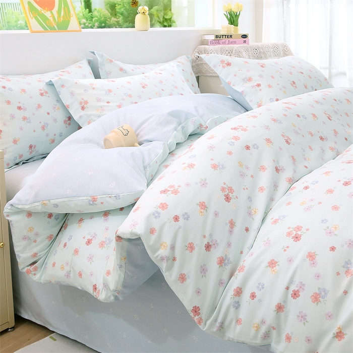 织写 2026新款A类 四件套纯棉全棉12868    预留缩水尺寸 流绪微梦-蓝