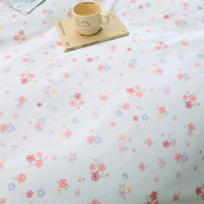 91家纺网 家纺一手货源 找家纺 织写 2026新款A类 四件套纯棉全棉12868    预留缩水尺寸 流绪微梦-蓝