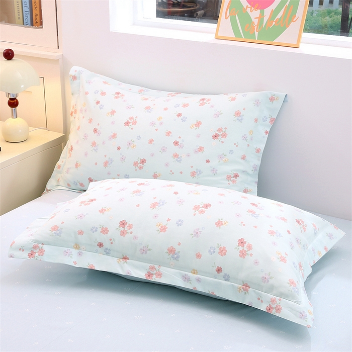 91家纺网 家纺一手货源 找家纺 织写 2026新款A类 四件套纯棉全棉12868    预留缩水尺寸 流绪微梦-蓝