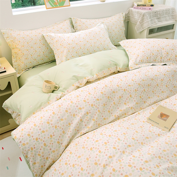 91家纺网 家纺一手货源 找家纺 织写 2026新款A类 四件套纯棉全棉12868    预留缩水尺寸 落日暮年-米