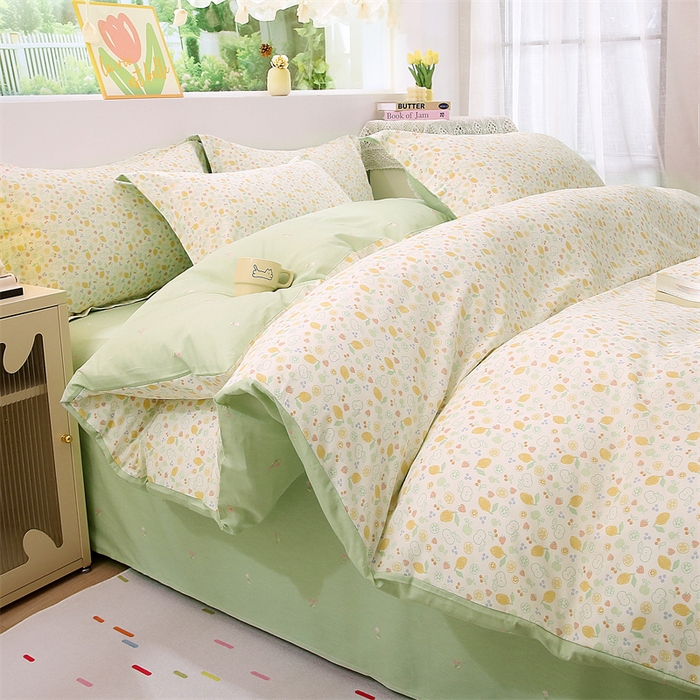 91家纺网 家纺一手货源 找家纺 织写 2026新款A类 四件套纯棉全棉12868    预留缩水尺寸 落日暮年-米