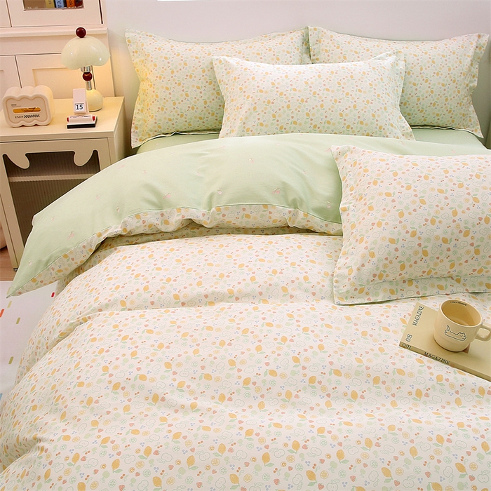 91家纺网 家纺一手货源 找家纺 织写 2026新款A类 四件套纯棉全棉12868    预留缩水尺寸 落日暮年-米