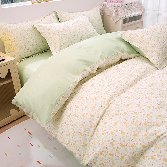 91家纺网 家纺一手货源 找家纺 织写 2026新款A类 四件套纯棉全棉12868    预留缩水尺寸 落日暮年-米