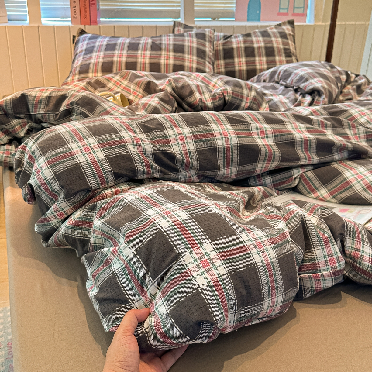 91家纺网 家纺一手货源 找家纺 （总）多乐家纺 2026新款秋冬韩系花卉舒柔棉印花四件套