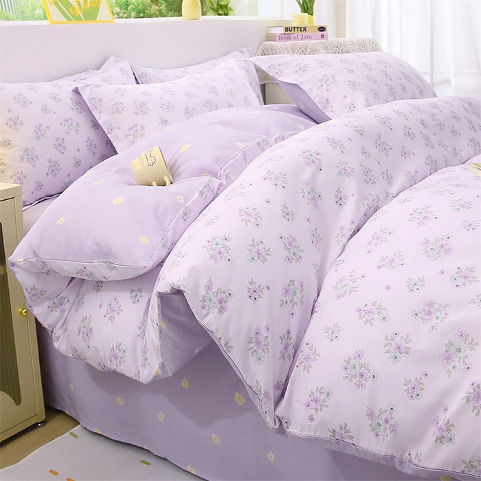 织写 2026新款A类 四件套纯棉全棉12868    预留缩水尺寸 朴雅-紫