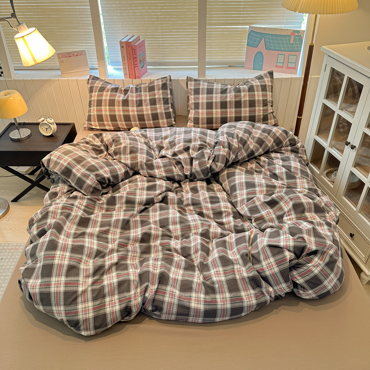 91家纺网 家纺一手货源 找家纺 （总）多乐家纺 2026新款秋冬韩系花卉舒柔棉印花四件套