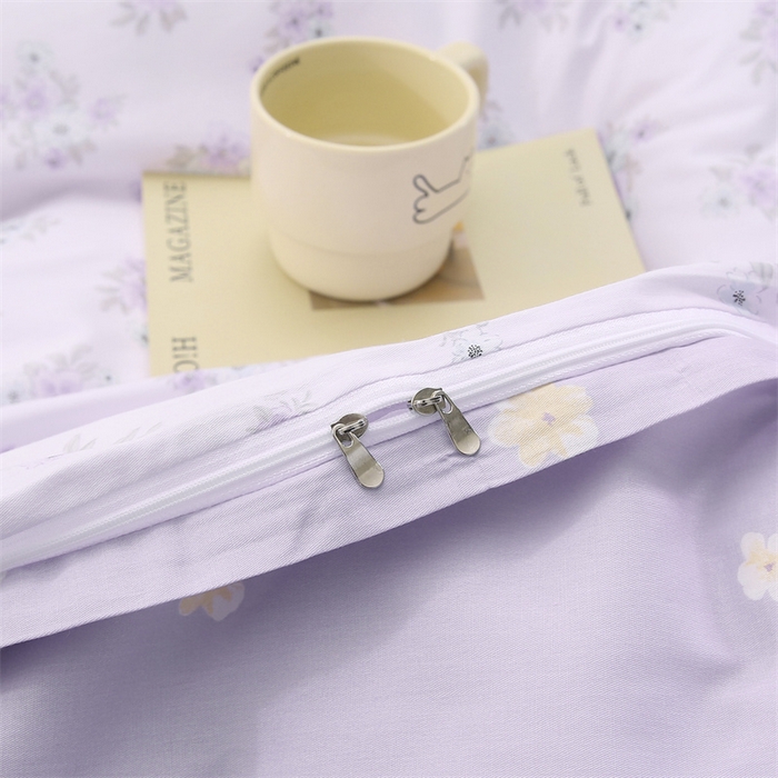 91家纺网 家纺一手货源 找家纺 织写 2026新款A类 四件套纯棉全棉12868    预留缩水尺寸 朴雅-紫