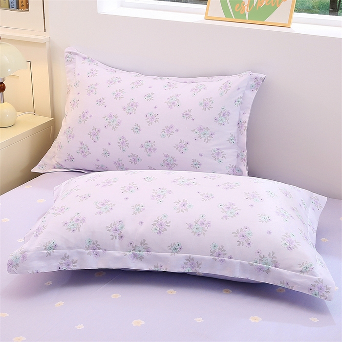 91家纺网 家纺一手货源 找家纺 织写 2026新款A类 四件套纯棉全棉12868    预留缩水尺寸 朴雅-紫