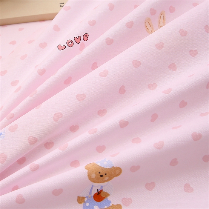 91家纺网 家纺一手货源 找家纺 织写 2026新款A类 四件套纯棉全棉12868    预留缩水尺寸 童趣多多-粉