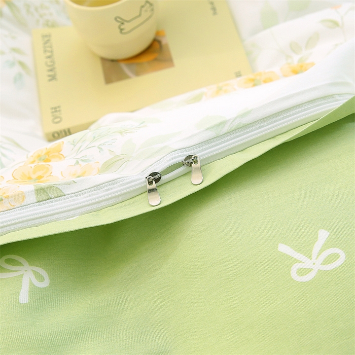 91家纺网 家纺一手货源 找家纺 织写 2026新款A类 四件套纯棉全棉12868    预留缩水尺寸 晚晴-绿