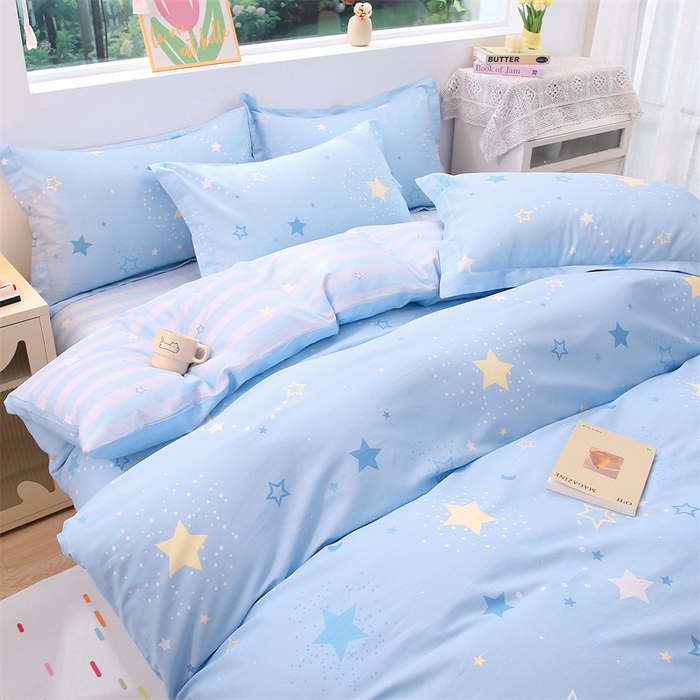 91家纺网 家纺一手货源 找家纺 织写 2026新款A类 四件套纯棉全棉12868    预留缩水尺寸 五星集