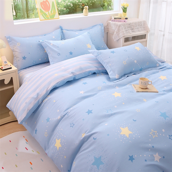 91家纺网 家纺一手货源 找家纺 织写 2026新款A类 四件套纯棉全棉12868    预留缩水尺寸 五星集