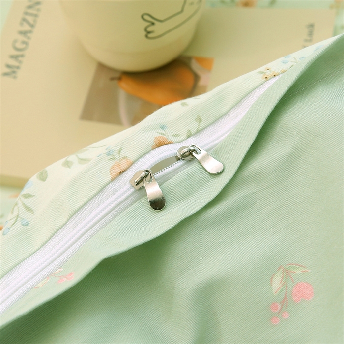 91家纺网 家纺一手货源 找家纺 织写 2026新款A类 四件套纯棉全棉12868    预留缩水尺寸 乡间漫步-绿