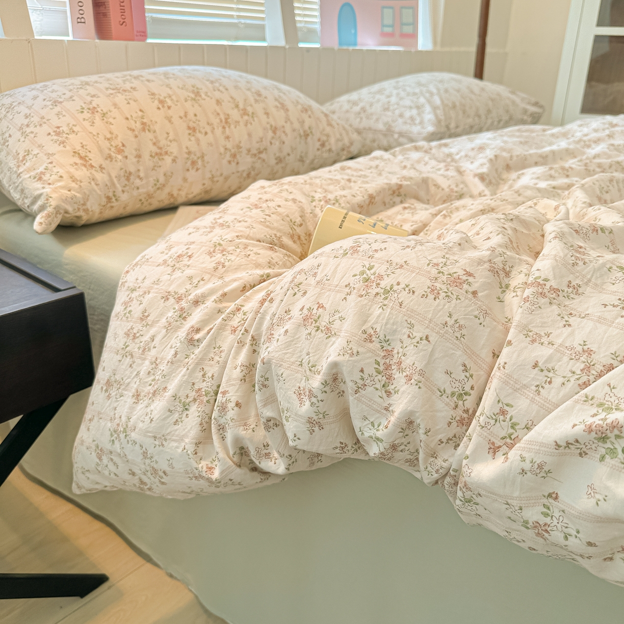 91家纺网 家纺一手货源 找家纺 多乐家纺 2026新款秋冬韩系花卉舒柔棉印花四件套 春日