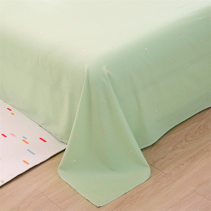 91家纺网 家纺一手货源 找家纺 织写 2026新款A类 四件套纯棉全棉12868    预留缩水尺寸 乡间漫步-绿