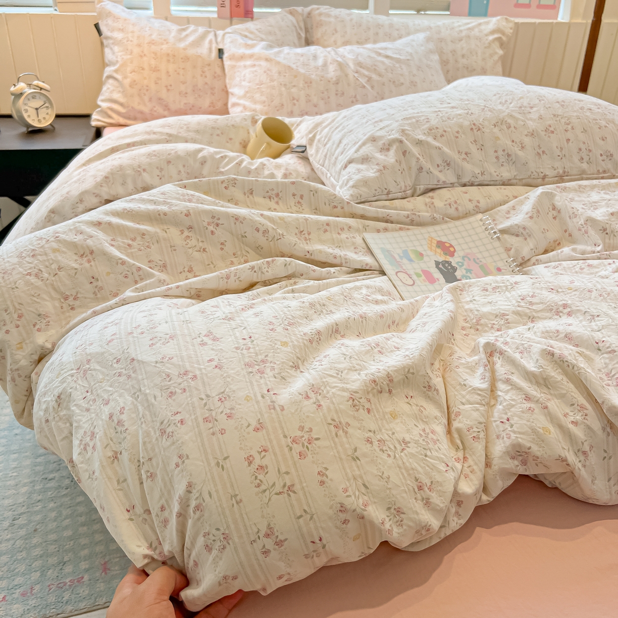 多乐家纺 2026新款秋冬韩系花卉舒柔棉印花四件套 秘境