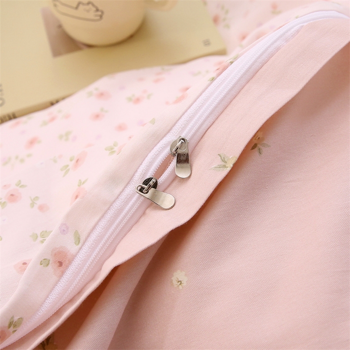 91家纺网 家纺一手货源 找家纺 织写 2026新款A类 四件套纯棉全棉12868    预留缩水尺寸 昕薇花园-粉