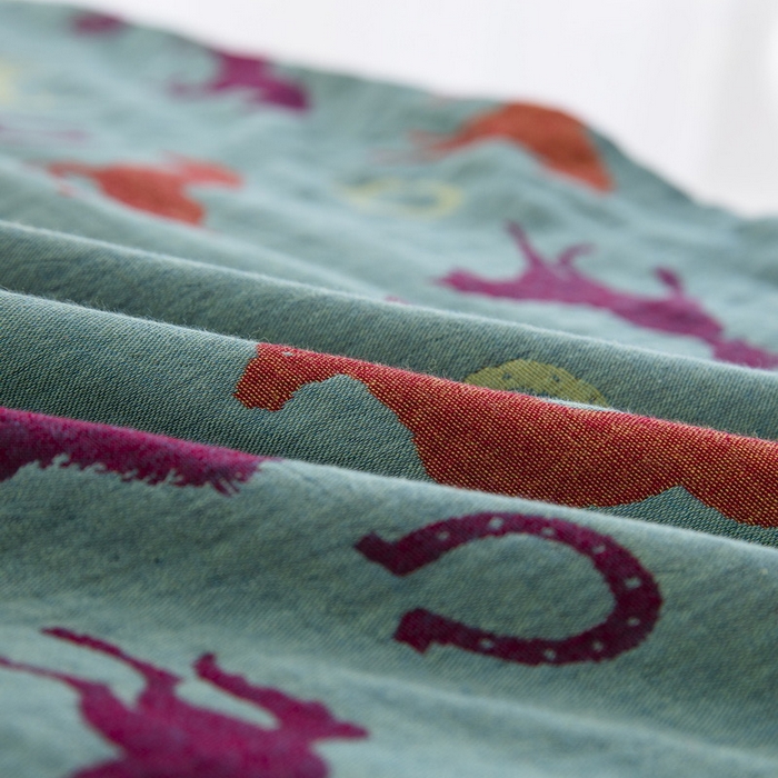 91家纺网 家纺一手货源 找家纺 （总）仰望棉麻双层纱供应链 2026新款全棉色织提花双层纱四件套-马上有钱纽扣款