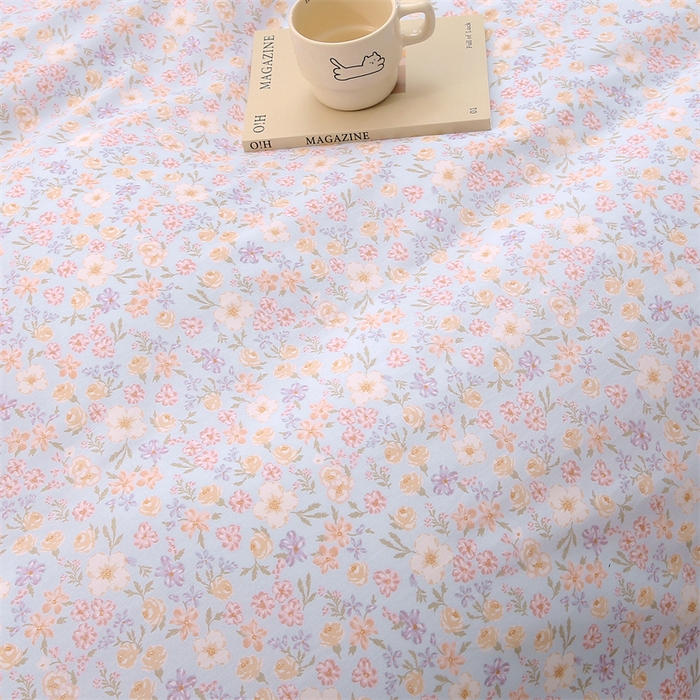 91家纺网 家纺一手货源 找家纺 织写 2026新款A类 四件套纯棉全棉12868    预留缩水尺寸 樱芝