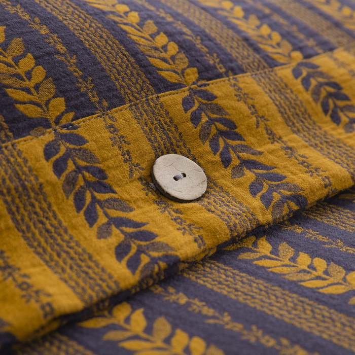 91家纺网 家纺一手货源 找家纺 （总）仰望棉麻双层纱供应链 2026新款全棉色织提花双层纱四件套-烟柳