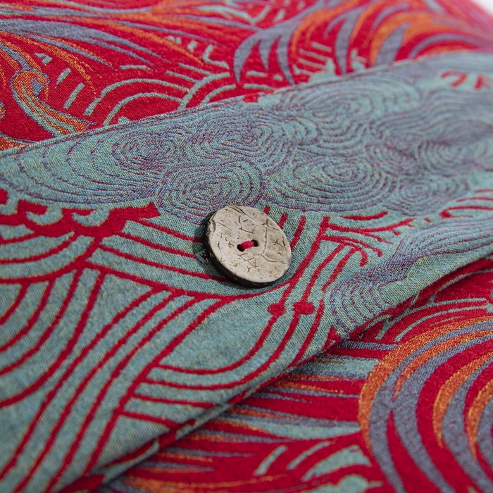 91家纺网 家纺一手货源 找家纺 （总）仰望棉麻双层纱供应链 2026新款新中式全棉色织提花双层纱四件套-祥云