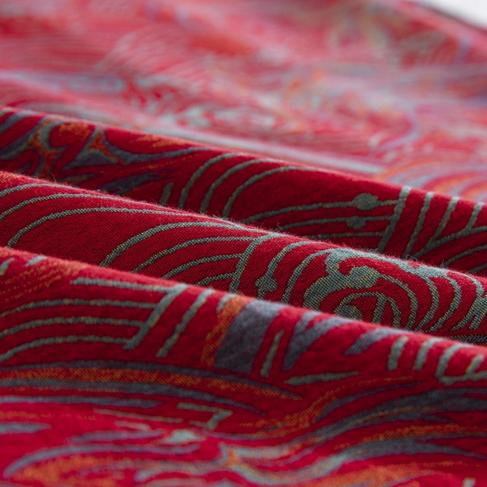 91家纺网 家纺一手货源 找家纺 （总）仰望棉麻双层纱供应链 2026新款新中式全棉色织提花双层纱四件套-祥云