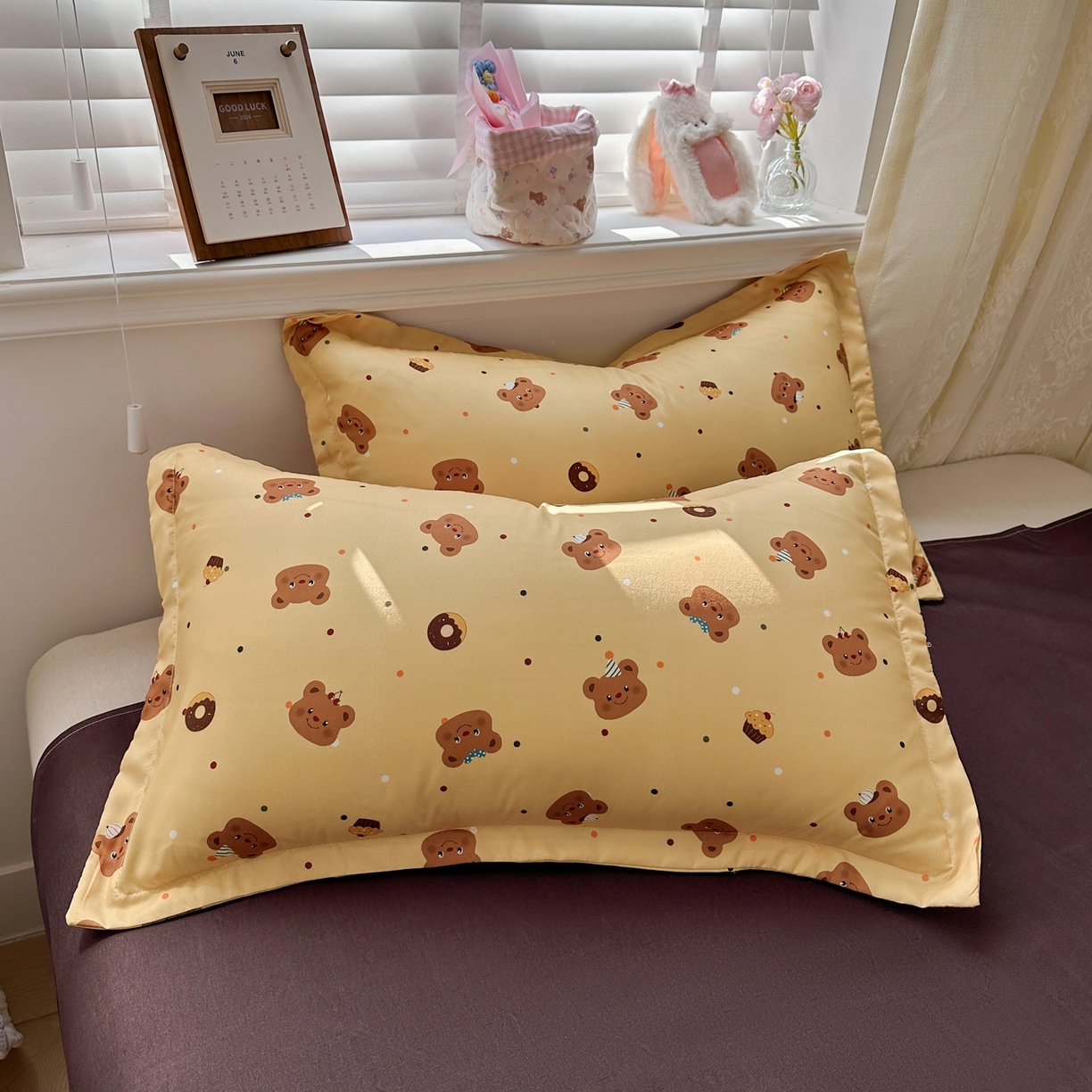 91家纺网 家纺一手货源 找家纺 卡斯诺家纺馆 2026新款A类亲肤芦荟棉四件套 下载文件包含买家秀 奶油小熊