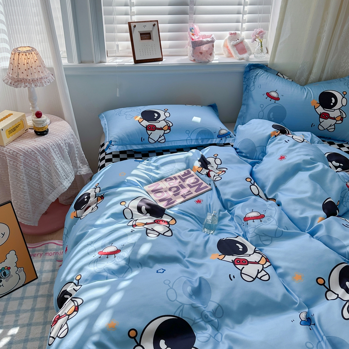 91家纺网 家纺一手货源 找家纺 卡斯诺家纺馆 2026新款A类亲肤芦荟棉四件套 下载文件包含买家秀 星空迷航