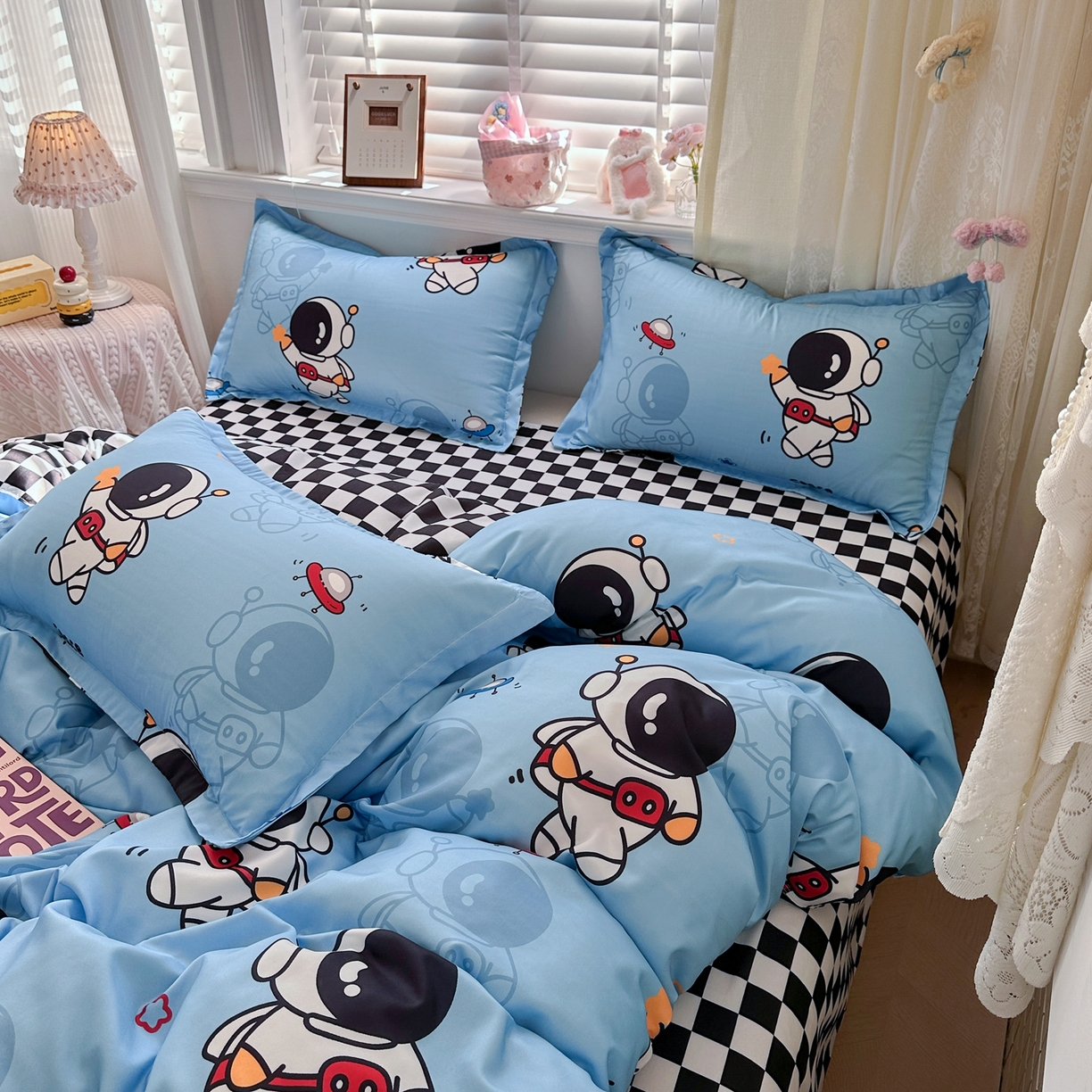 91家纺网 家纺一手货源 找家纺 卡斯诺家纺馆 2026新款A类亲肤芦荟棉四件套 下载文件包含买家秀 星空迷航